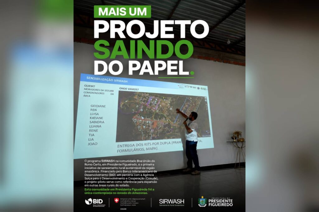 Presidente Figueiredo inicia projeto de saneamento rural sustentável na comunidade do  Rumo Certo