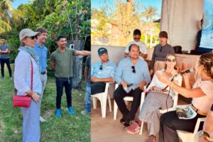 Projeto de saneamento rural sustentável na comunidade do Rumo Certo recebe visita técnica do BID
