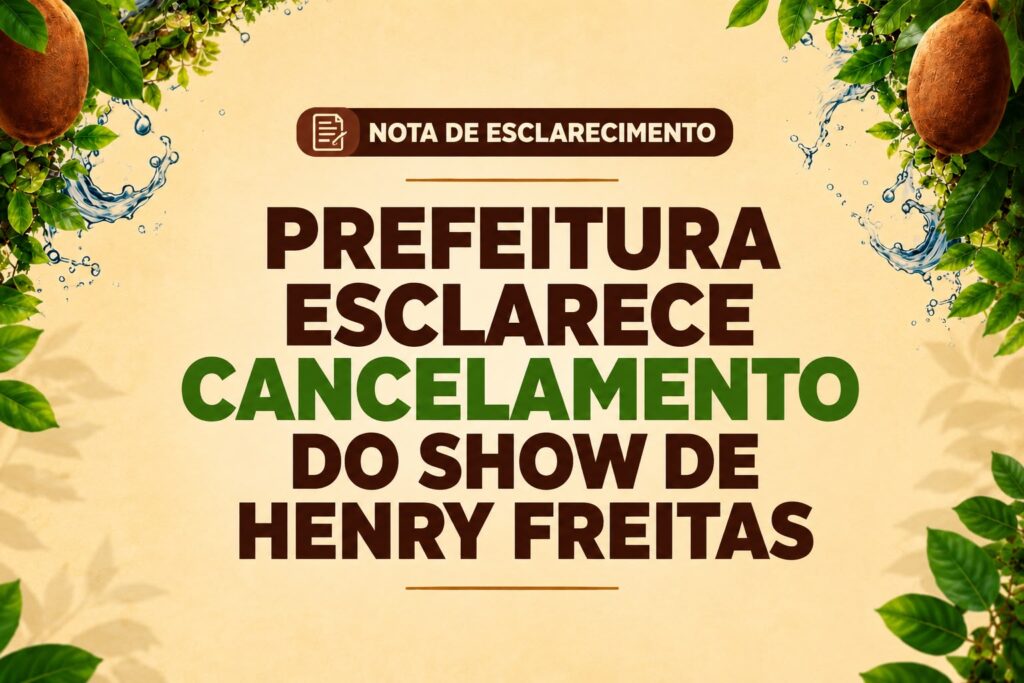Nota de esclarecimento: cancelamento do show de Henry Freitas
