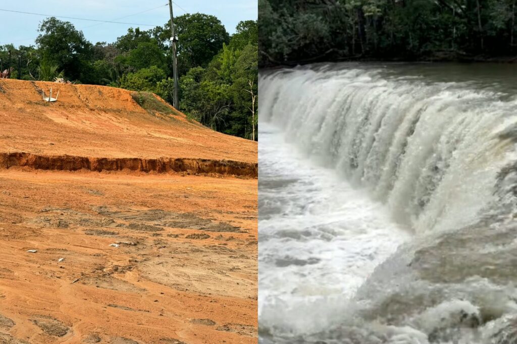 Prefeitura de Figueiredo realiza nova vistoria no Rio Urubu após fortes chuvas carrearem sedimentos de área embargada